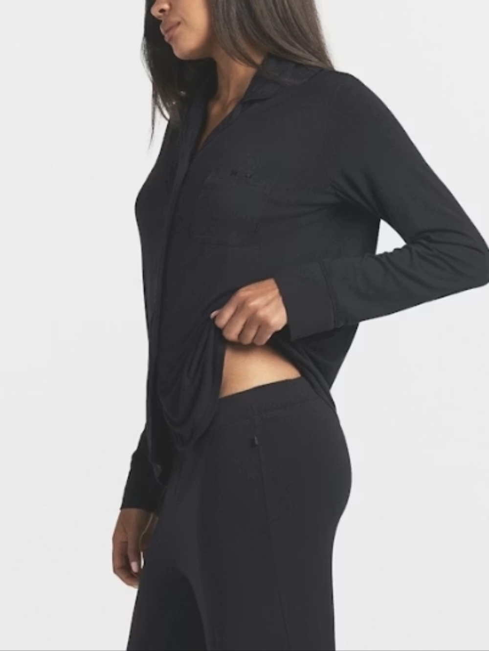 Skims Sleep Long Sleep Set (Top Only) Onyx - Picture 2 of 6